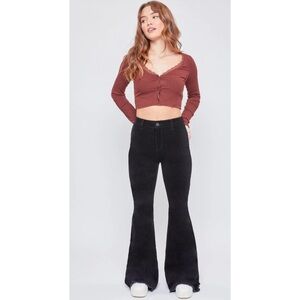 Black Corduroy Flare Pants